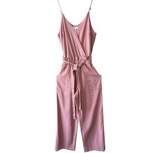 Monteau Linen Blend One-Piece Jumpsuit